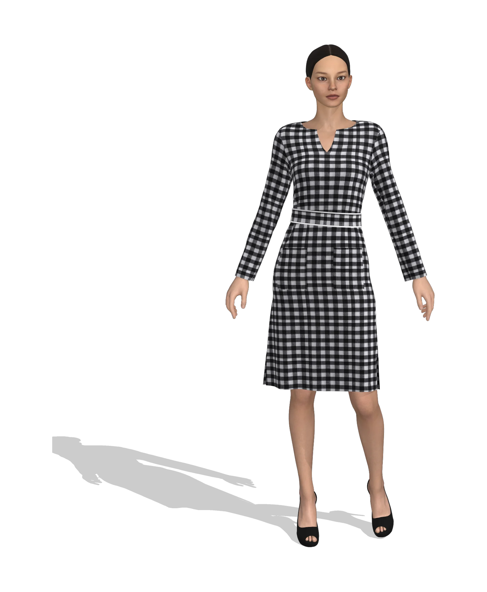 KDscion p87 full sleeve a-line dress